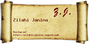 Zilahi Janina névjegykártya
